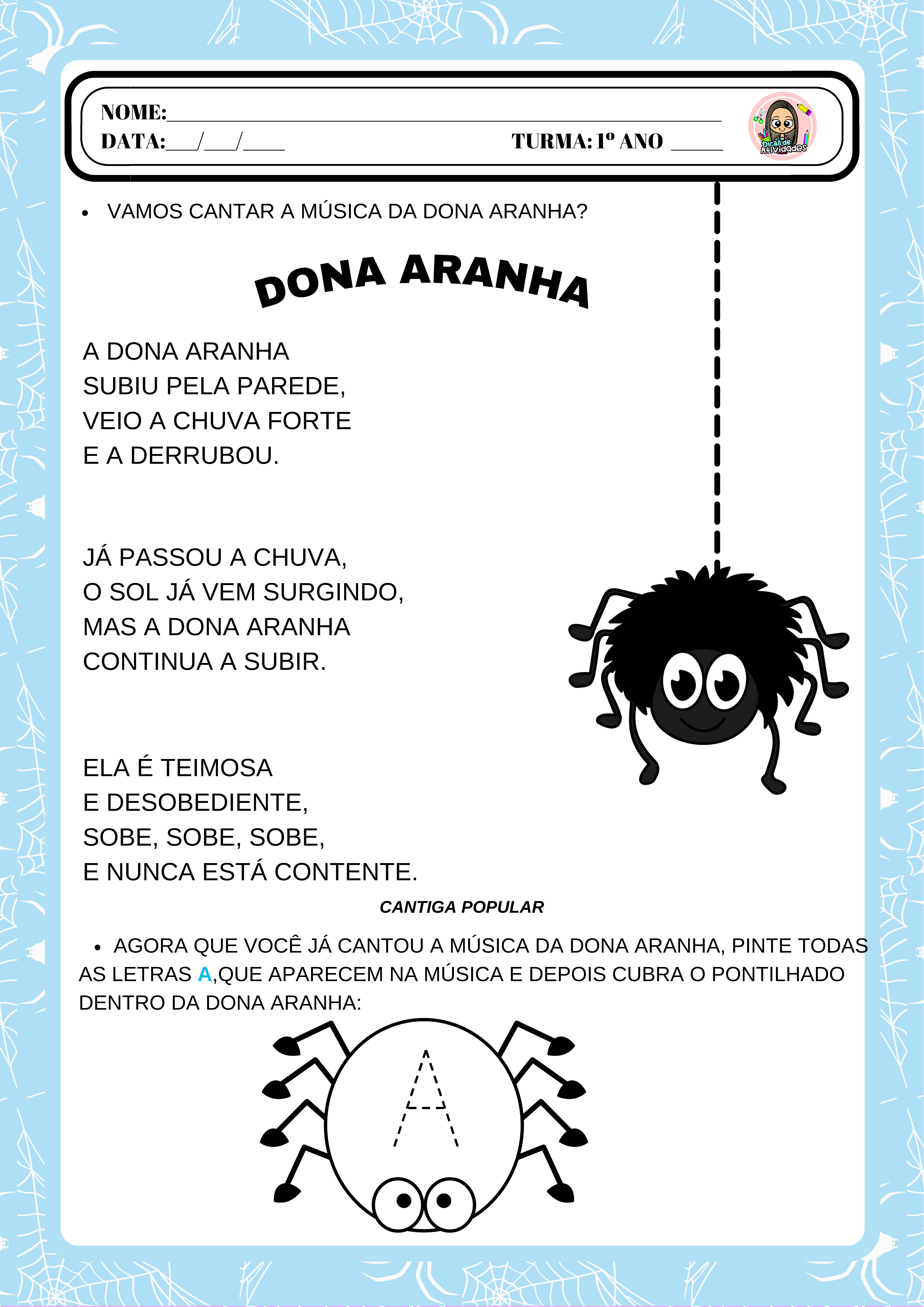 Caderno de atividades da dona aranha 1