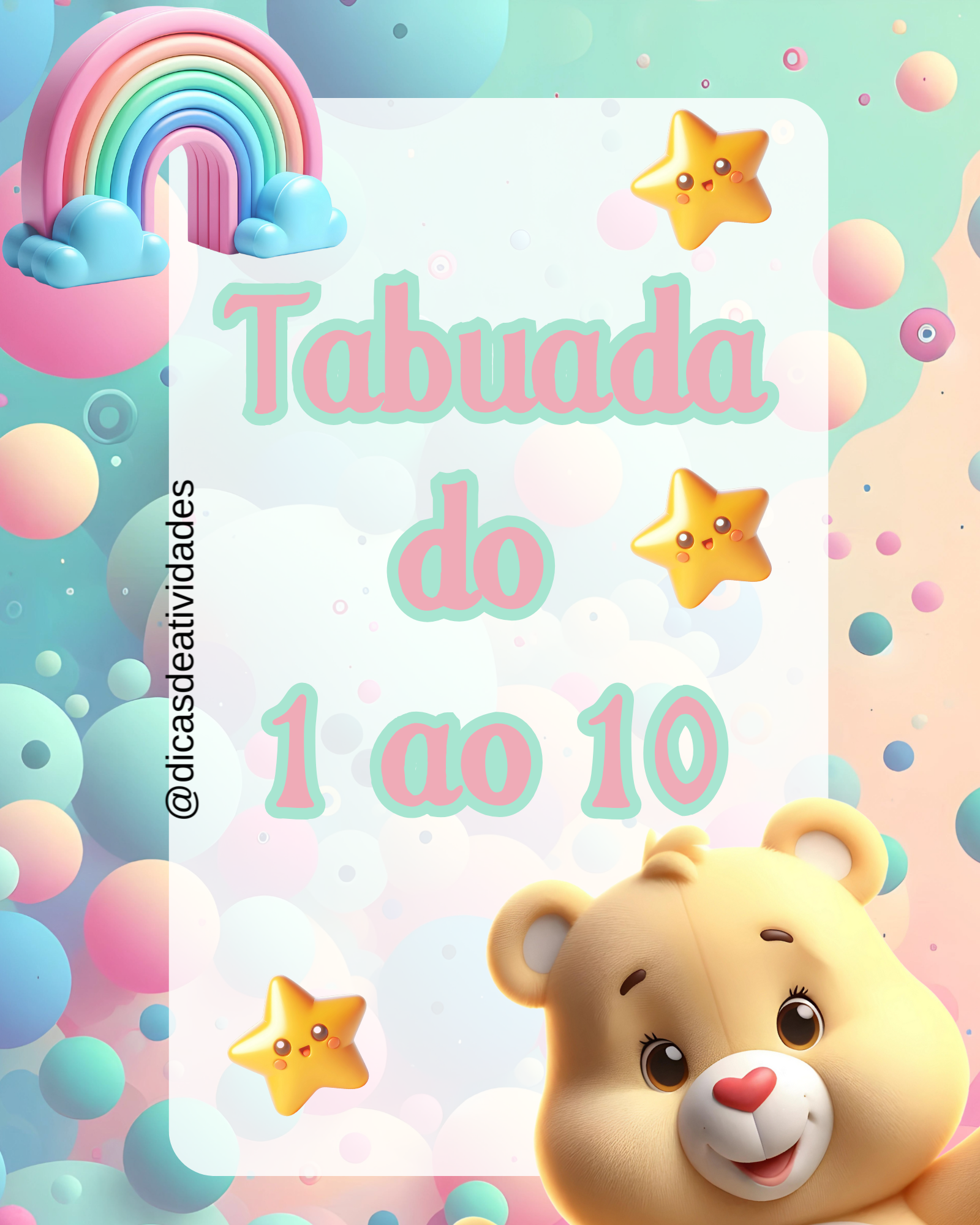 Tabuada Ursinhos Carinhosos